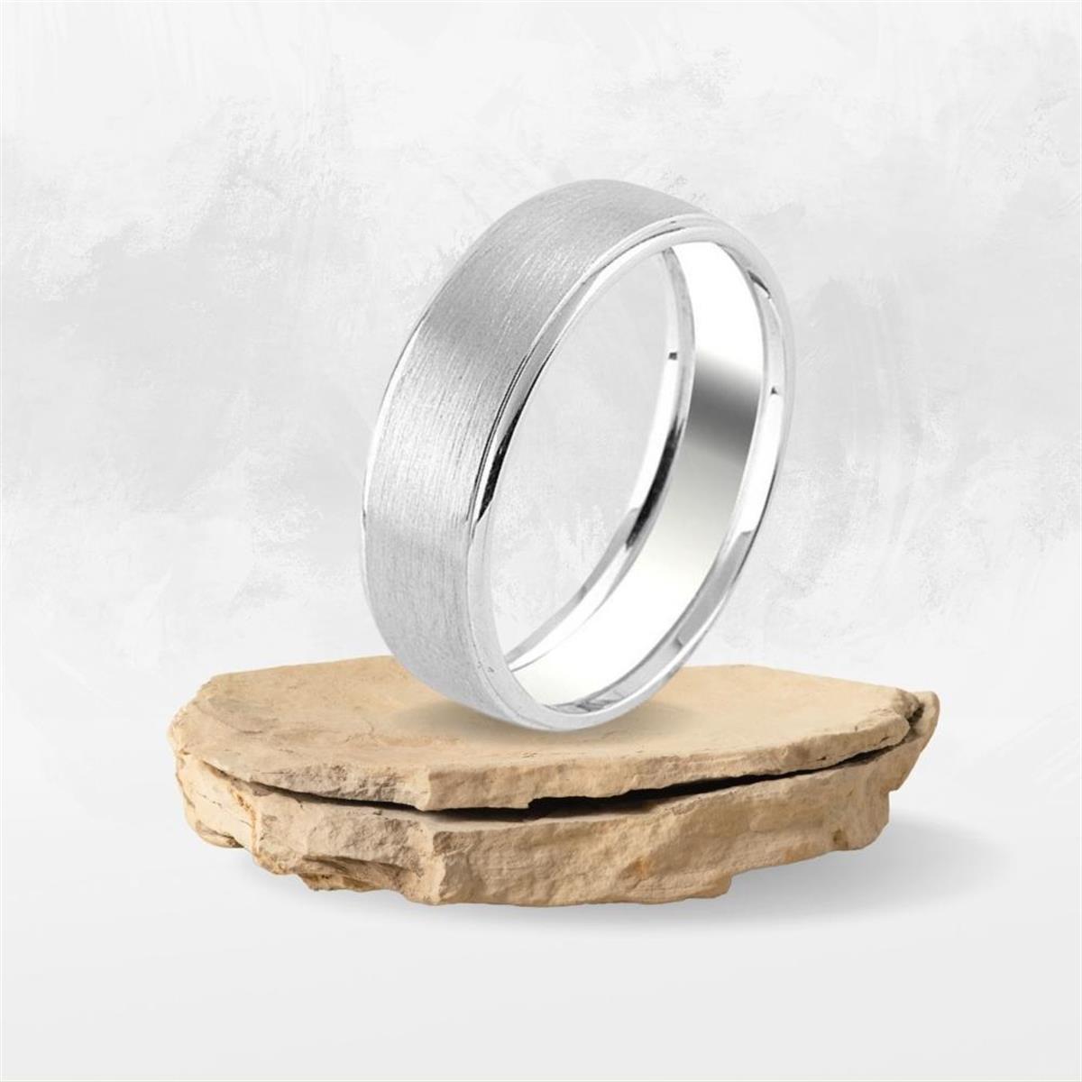 Sade Mat Gümüş Alyans