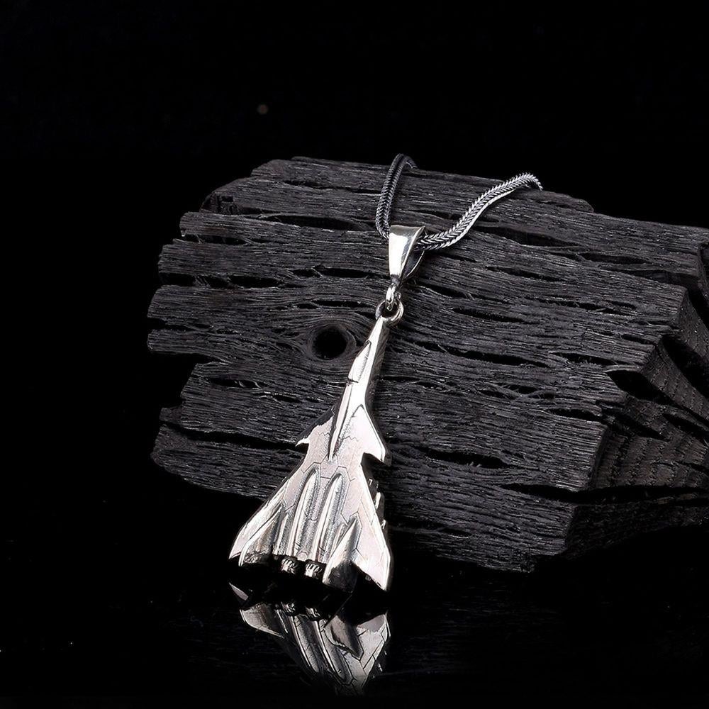 Savaş Uçağı Model Gümüş KolyeKolye