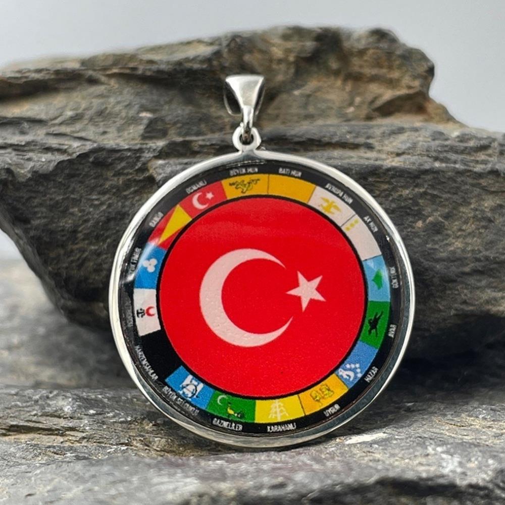 Türk Devletleri Gümüş Kolye UcuKolye Ucu