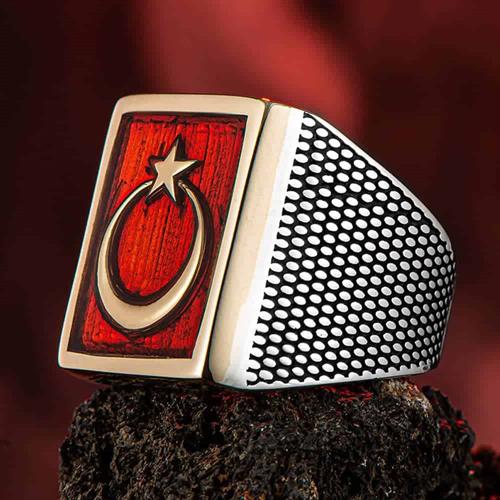 Moon And Star Flag Tv Series Silver Ring