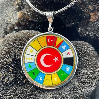 16 Türk Devleti Gümüş Kolye
