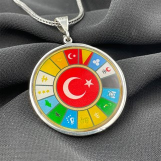 16 Türk Devleti Gümüş Kolye