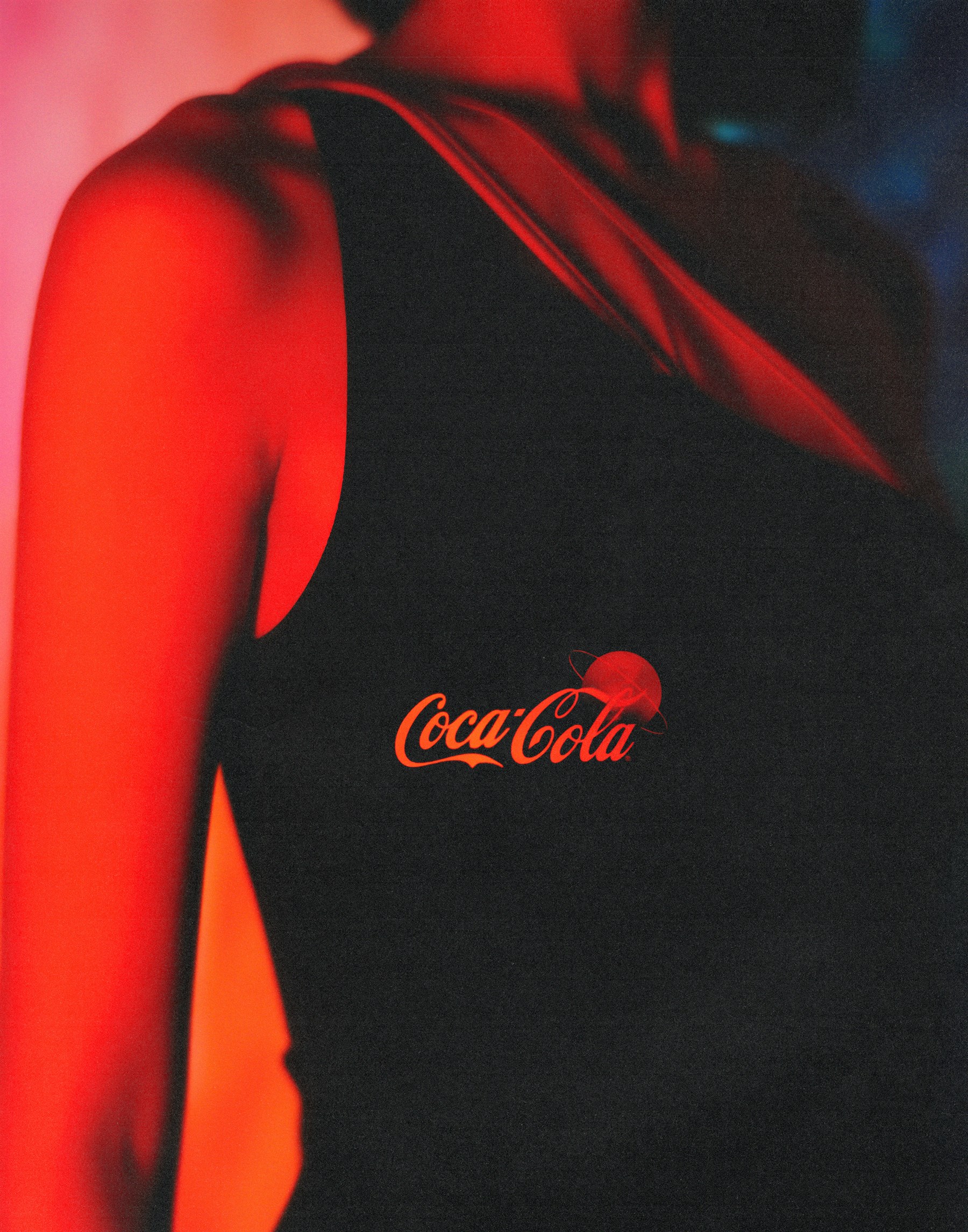 Fineapple & Coca Cola Siyah Midi Elbise 007