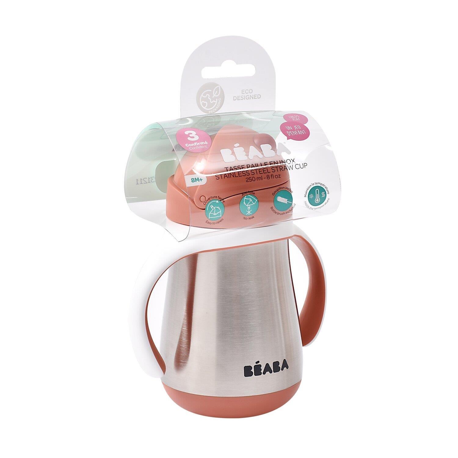 250 ml Çelik Pipetli Suluk , Terracotta