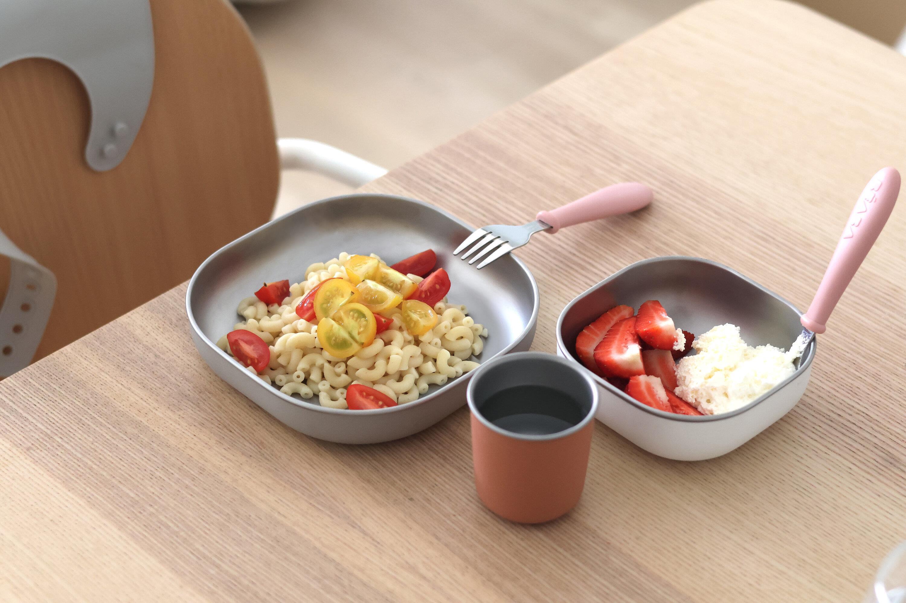 3lü Paslanmaz Çelik Beslenme seti, Terracotta