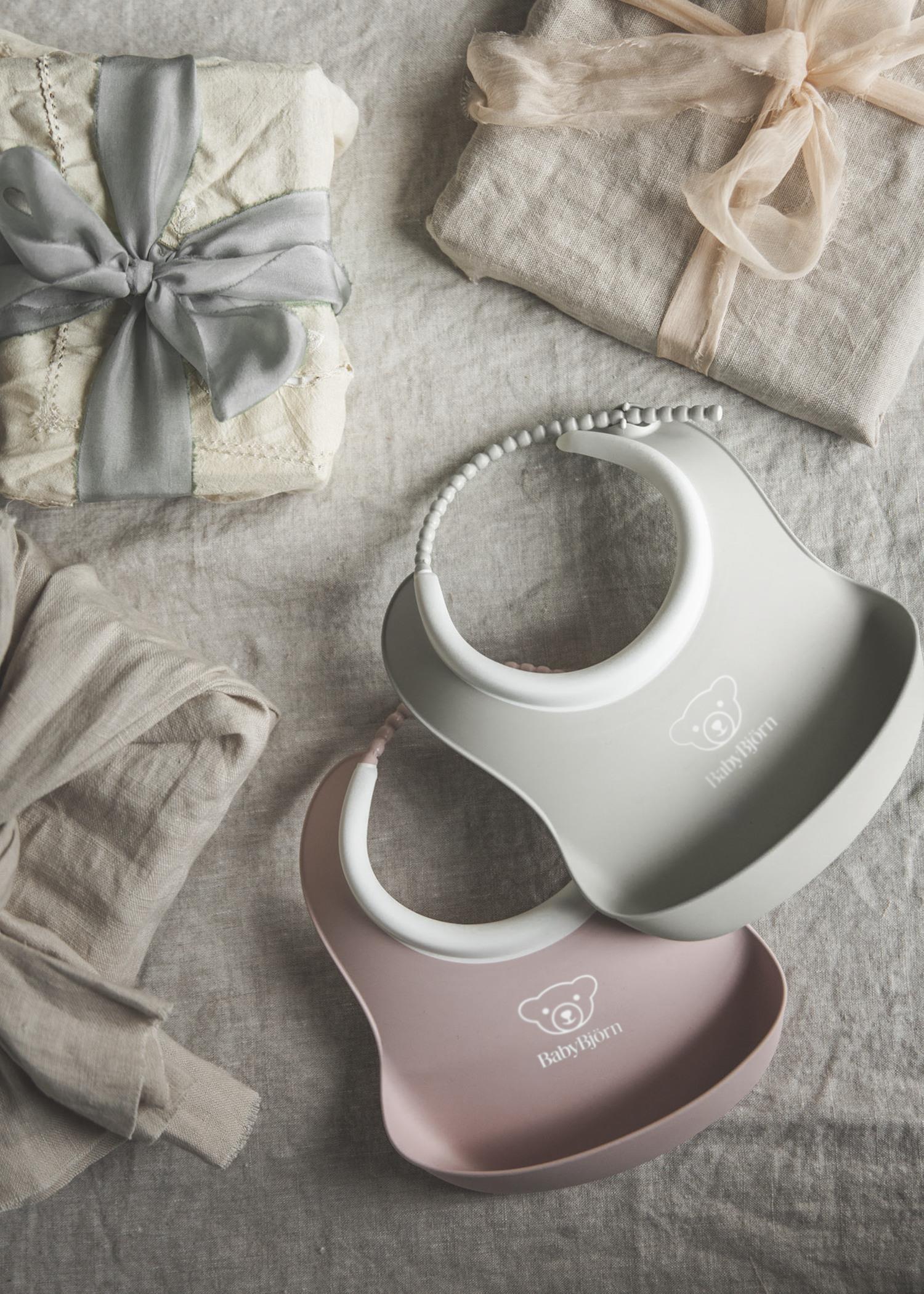 BabyBjörn Yumuşak Önlük Seti Powder Grey Pink