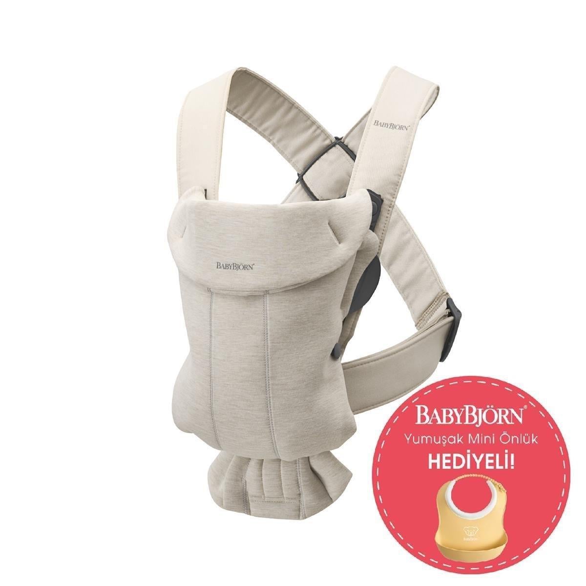 BabyBjörn 2li Set Pastel Oyuncaklı Bliss Ana kucağı & Kanguru Mini 3D Jersey Light Beige