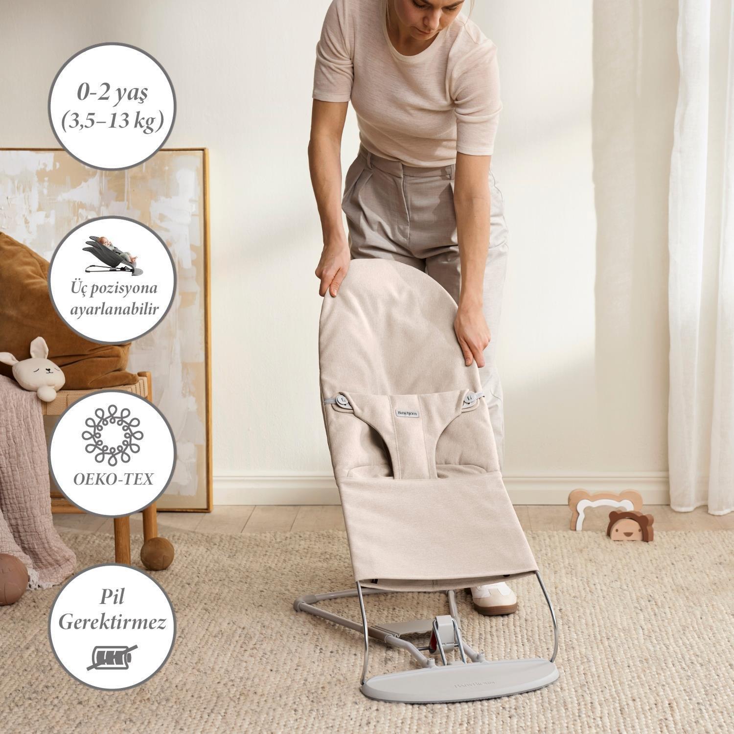 Babybjörn Bliss Ana Kucağı Woven Melange Oyuncaklı Light Beige