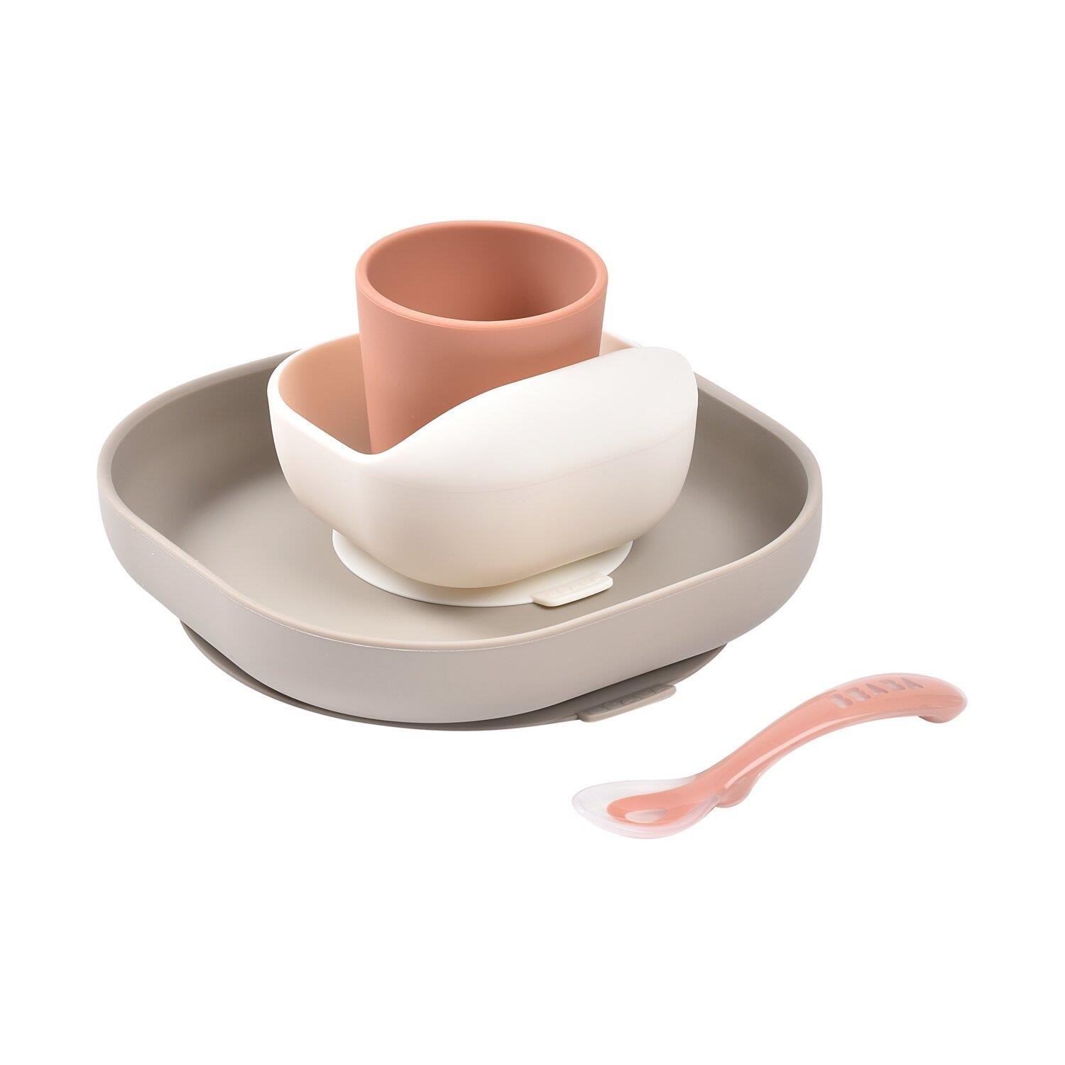 Beaba 4lü silikon beslenme seti, Terracotta/Gazelle