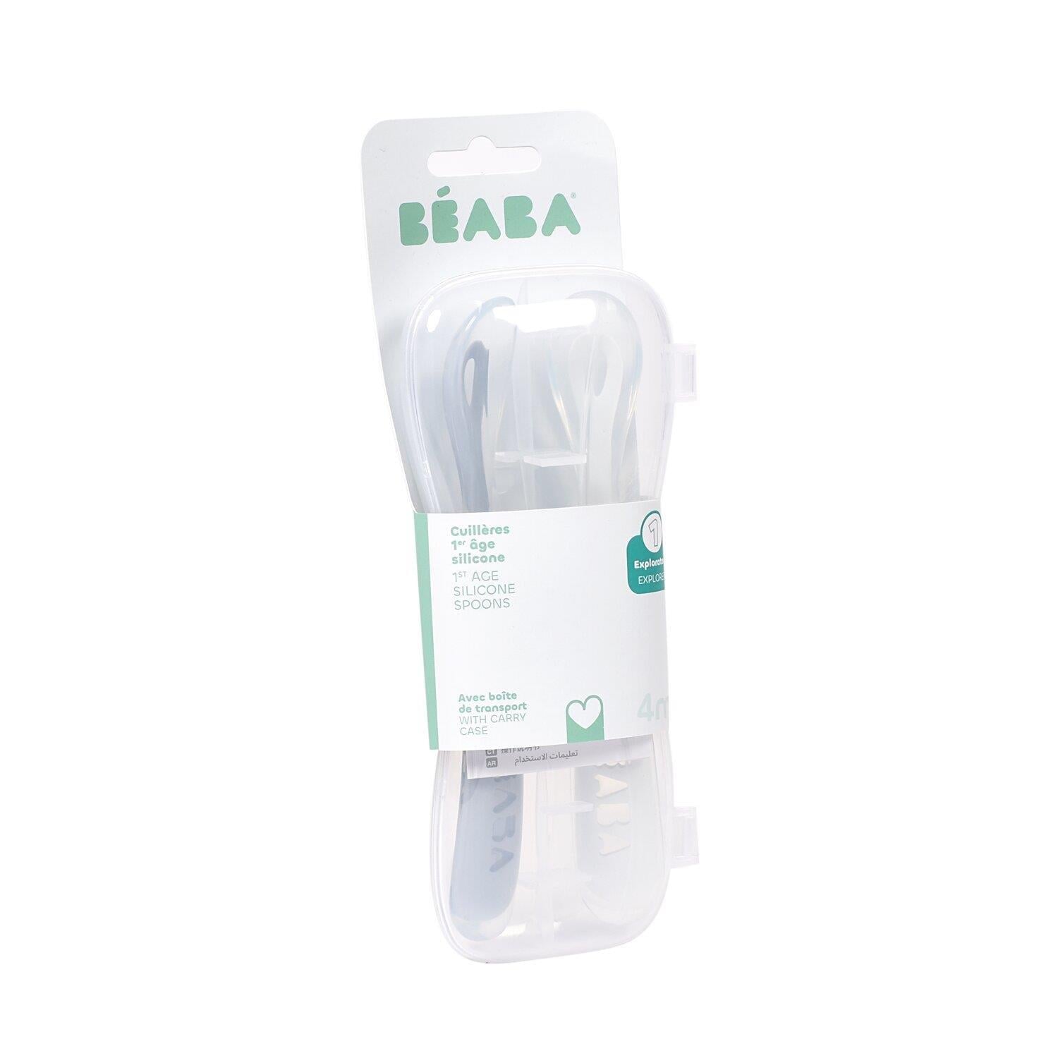 Beaba Silikon kaşık seti Pebble / Cloud blue