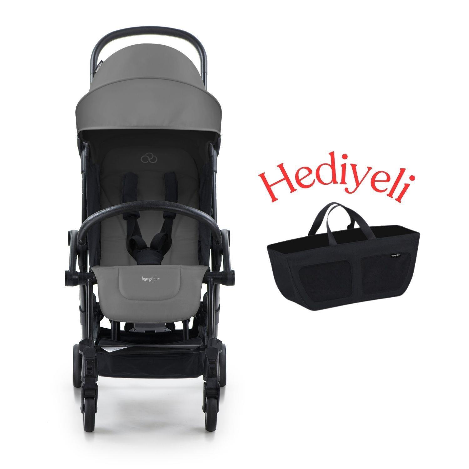 Bumprider Connect³ Bebek Arabası Black-Grey & Yan Düzenleyici Çanta