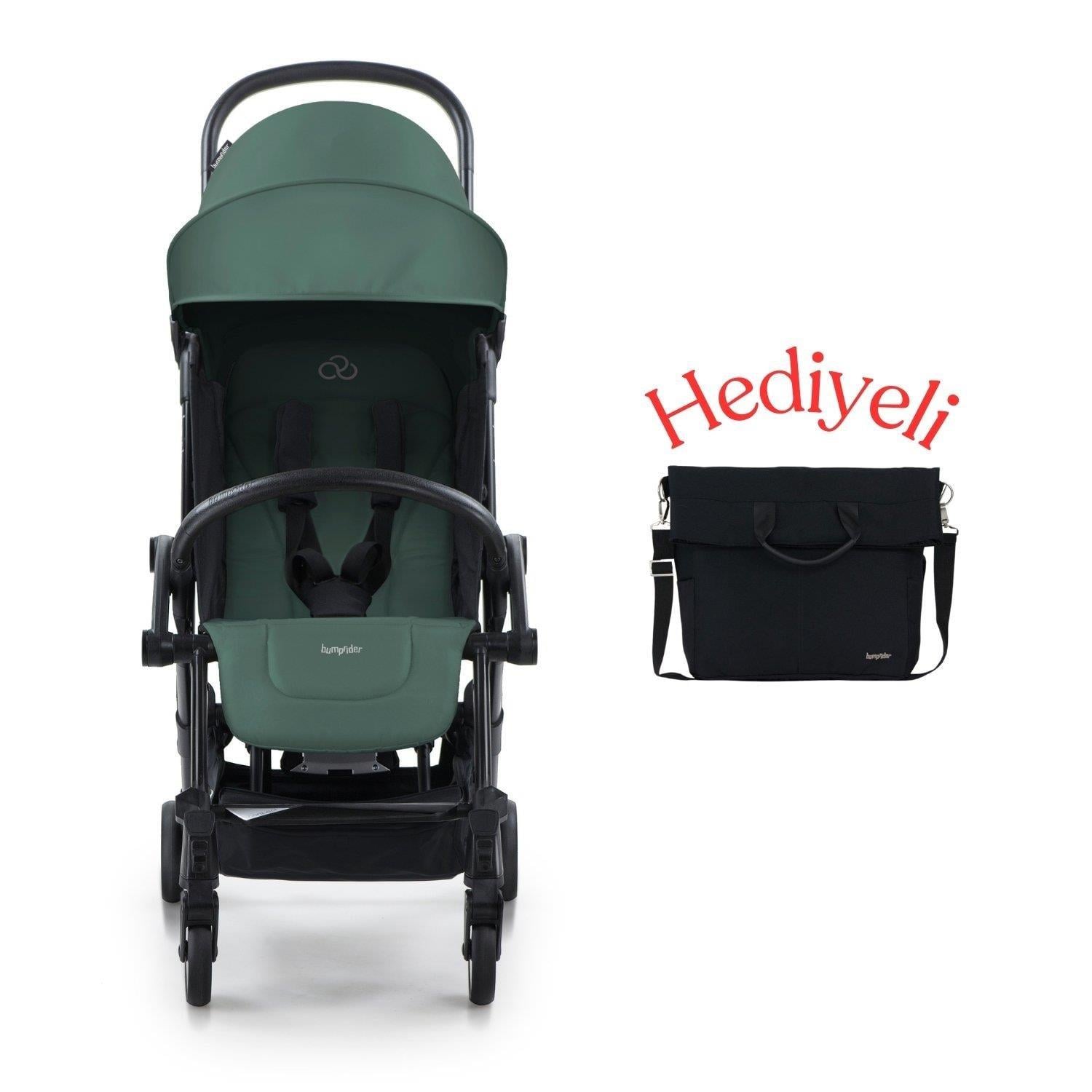 Bumprider Connect³ Bebek Arabası Black-Olive & Yan Bakım Çantası Hediyeli