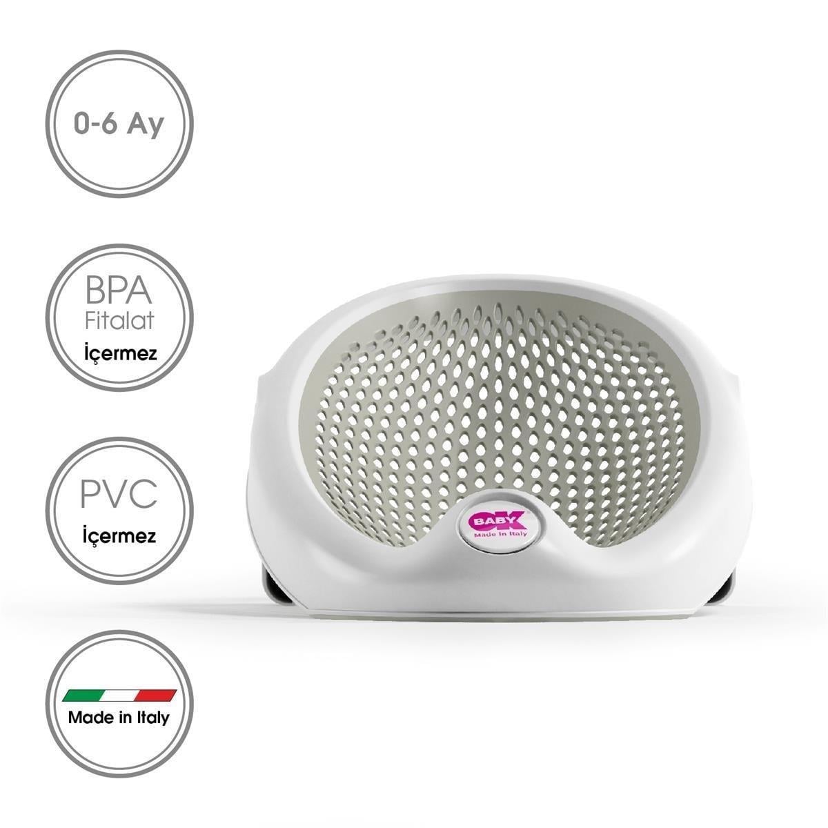 OKBaby Bebek Banyo Seti Jelly Küvet Adaptörü & Splash Bebek Duşu A. Gri