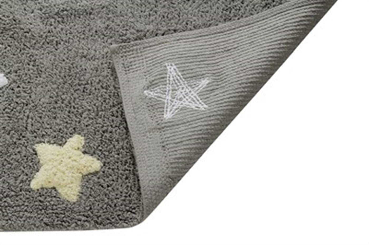 STARS Tricolor Halı Gri/ Mavi-Beyaz-Sarı