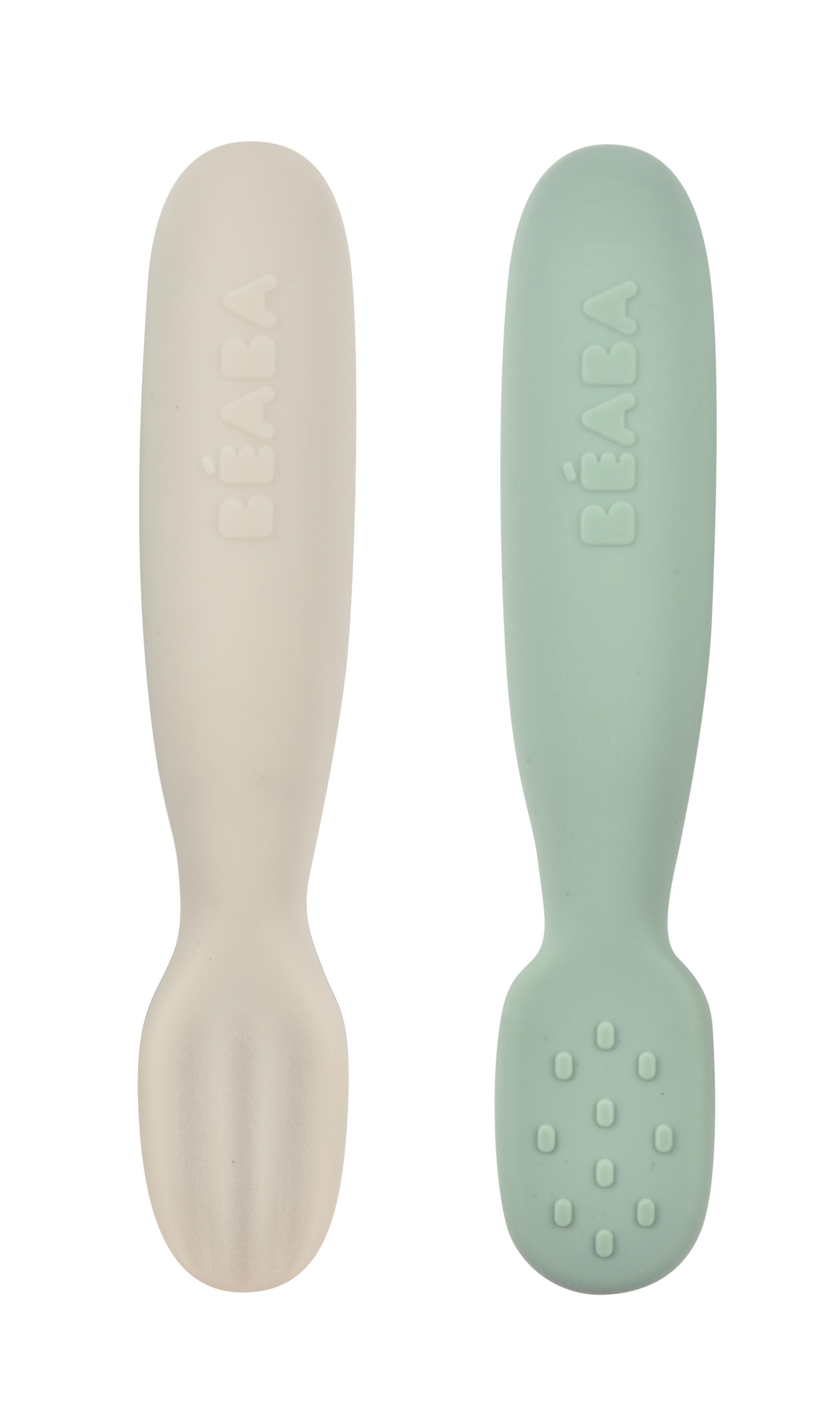 Silikon Kaşık Seti, Sage green/velvet grey