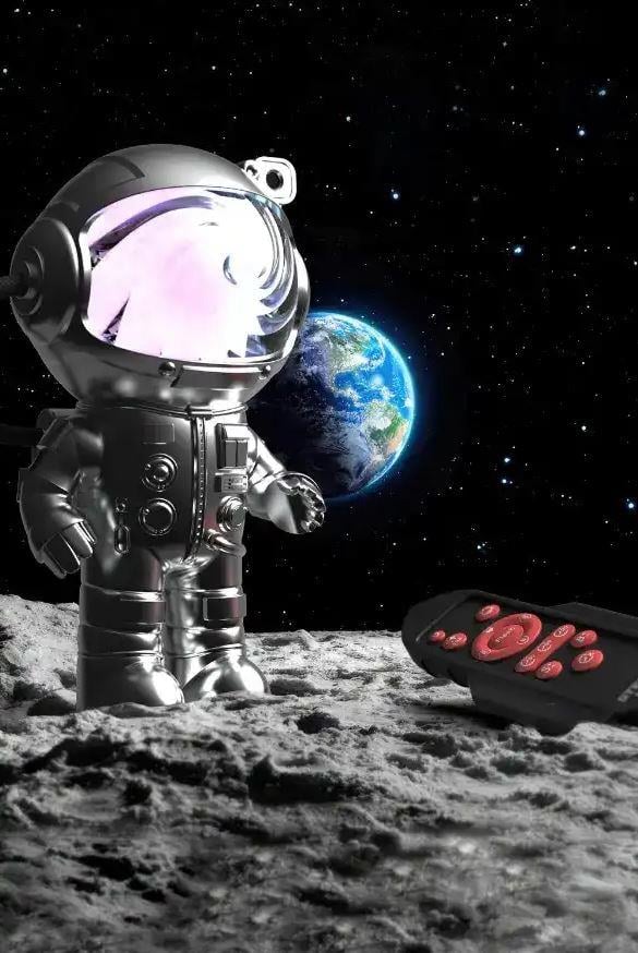 Astronot Yıldız Işığı Projeksiyon Lamba- Gümüş