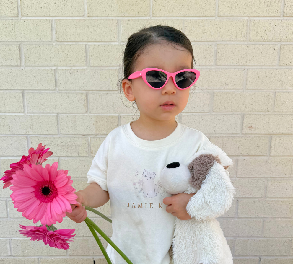 Babiators Original Amber Lensli Cat-Eye Güneş Gözlüğü Think Pink 3-5 Yaş