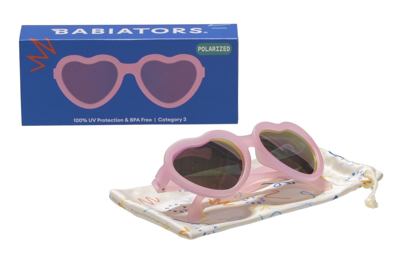 Babiators Polarize Heart Güneş Gözlüğü Frosted Pink 0-2 Yaş
