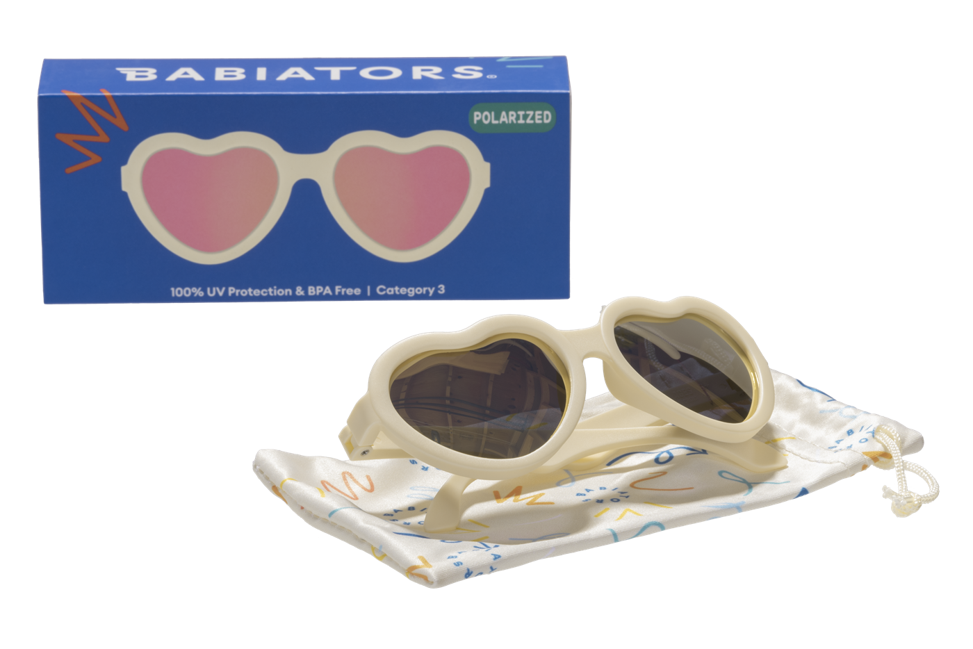 Babiators Polarize Heart Güneş Gözlüğü Sweet Cream 6+ Yaş