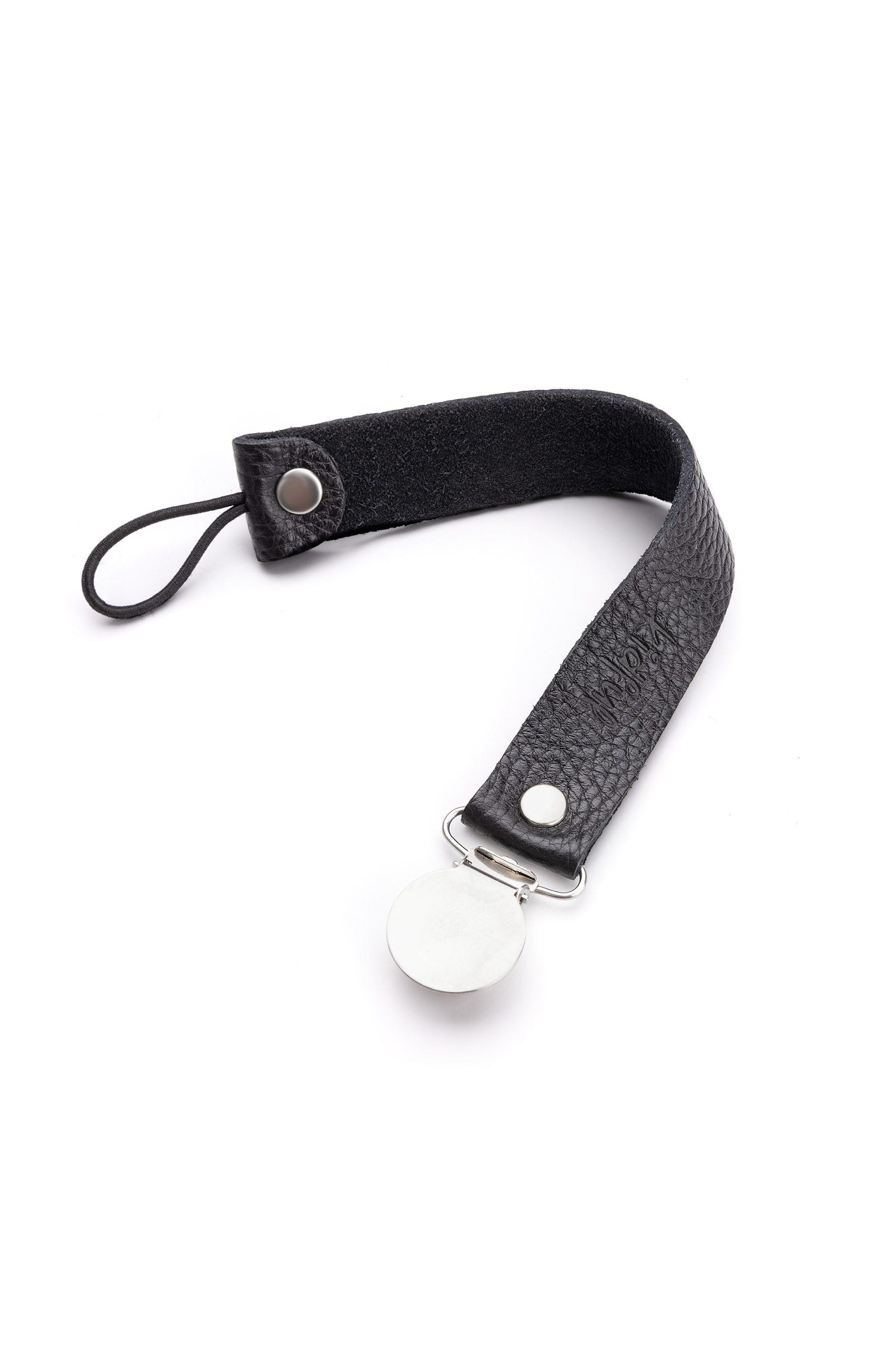 Bibs Deri Emzik Askısı Charcoal