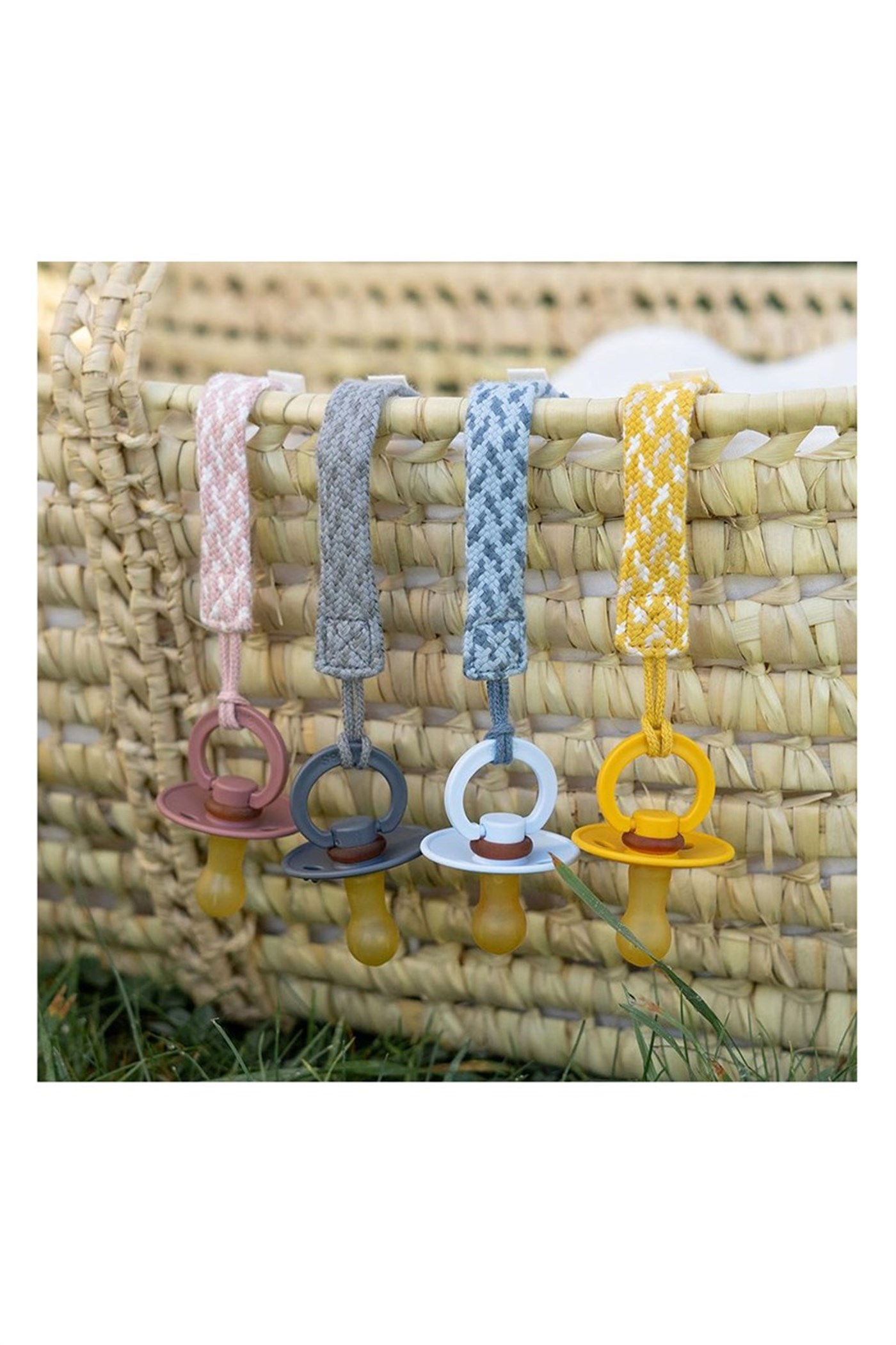 Bibs Paci Braid Emzik Askısı Petrol / Baby Blue