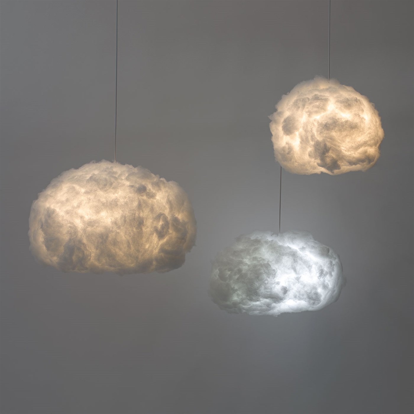 Bouffeecloud Bulut  Sarkıt Küçük Aydınlatma RGB Kumandalı Beyaz Kablolu