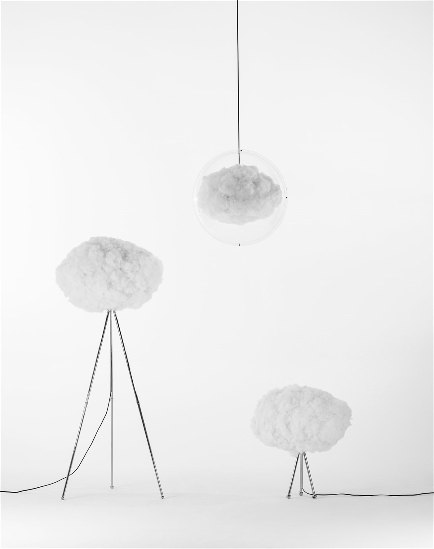 Bouffeecloud Bulut Tripod  Abajur RGB Kumandalı Krom