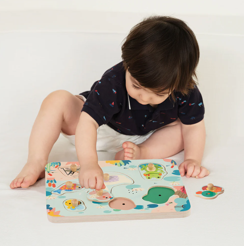 Classic World Ahşap Sesli Puzzle - Göl