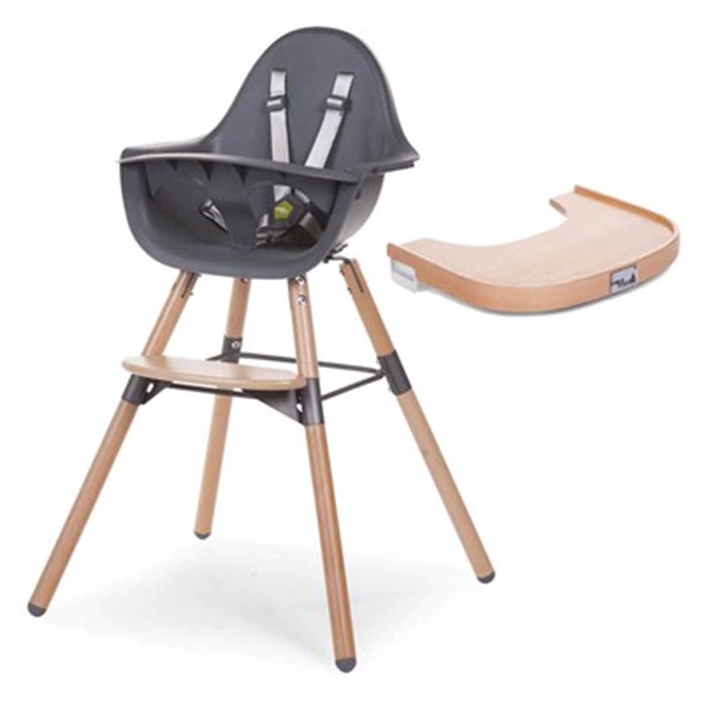 EVOLU 2 MAMA SANDALYESİ, NATUREL / ANTRASIT + NATUREL TEPSİ
