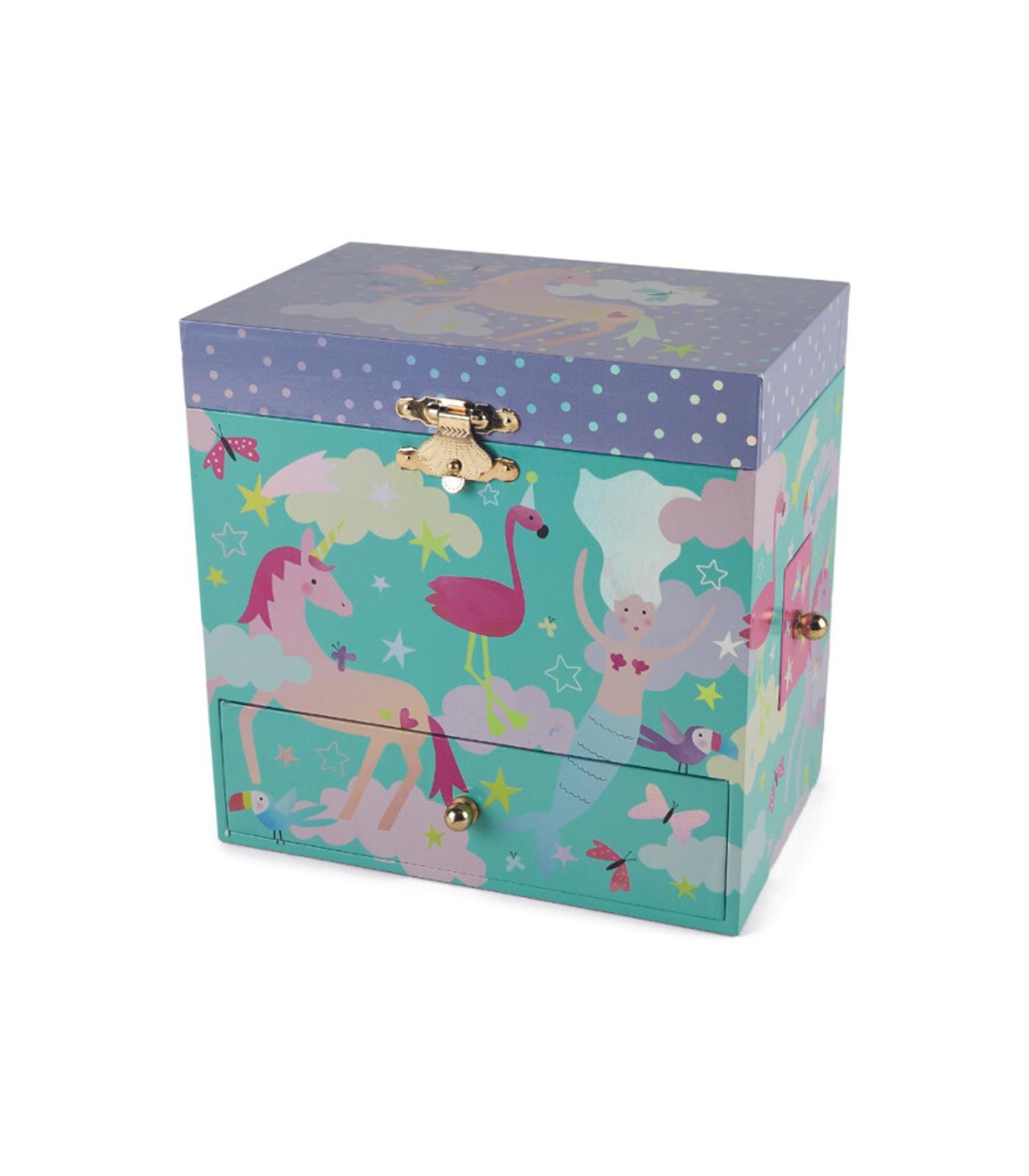 Floss & Rock Müzikli 3 Çekmeceli Mücevher Kutusu / Fantasy