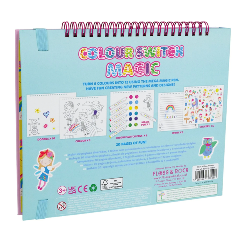 Floss & Rock Renk Değiştiren Sihirli Aktivite Kitabı- Rainbow Fairy