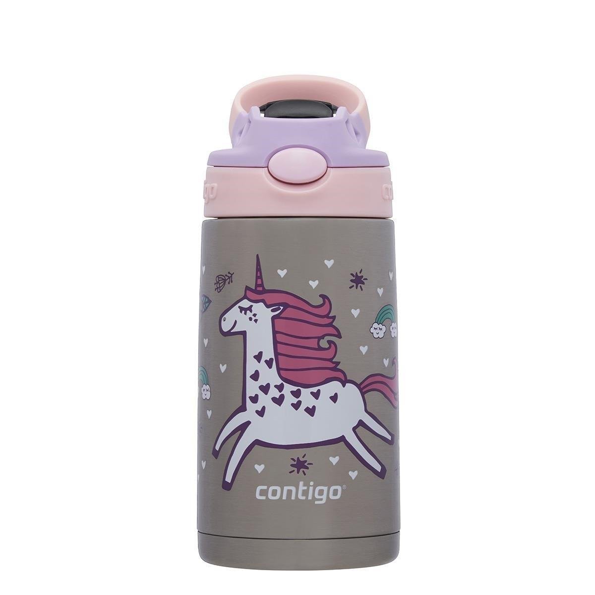 Gizmo Flip Unicorn Çelik Çocuk Suluğu 420ml Pembe