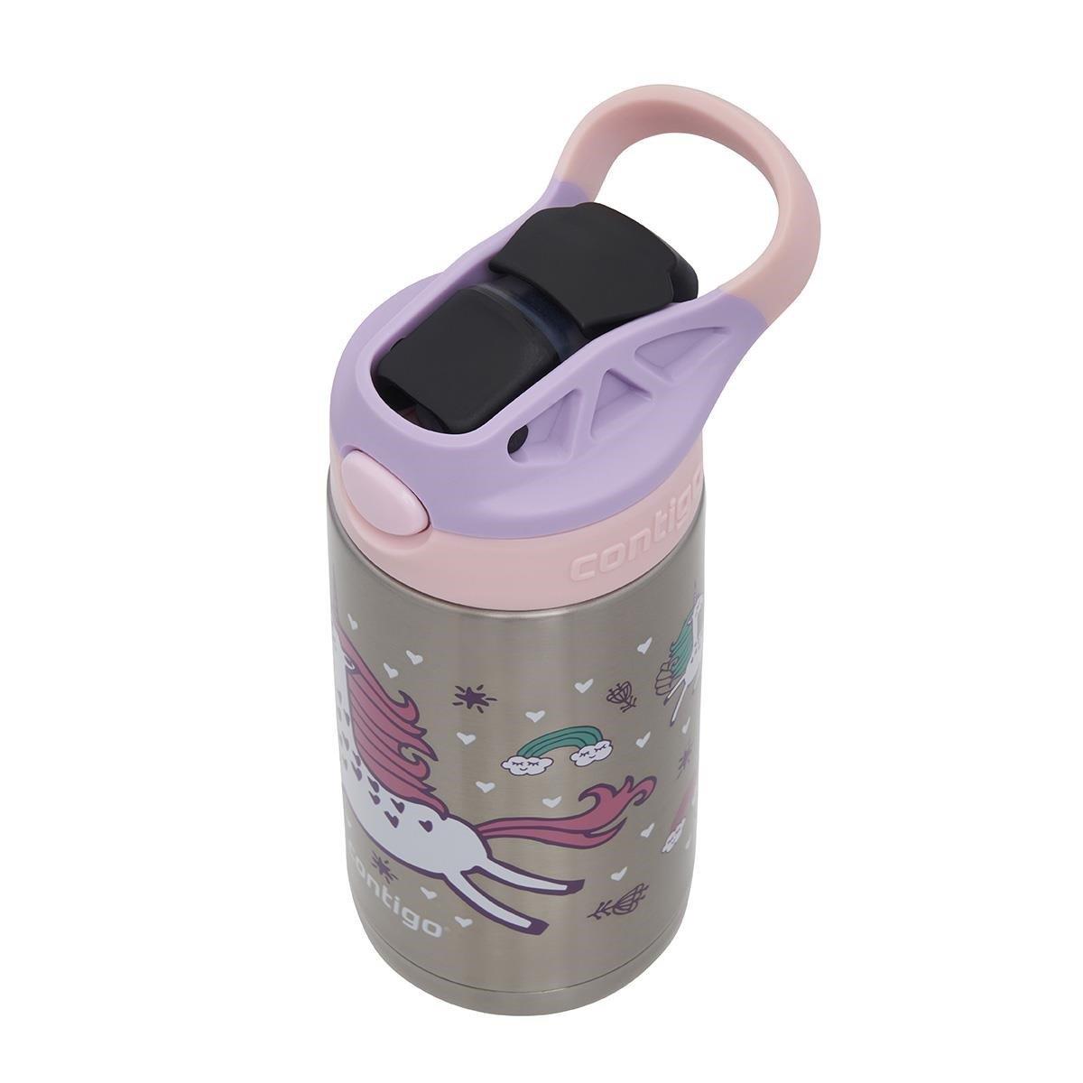 Gizmo Flip Unicorn Çelik Çocuk Suluğu 420ml Pembe