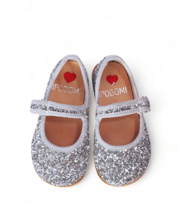 İpobomi Sparkle Tabanlı Babet Silver