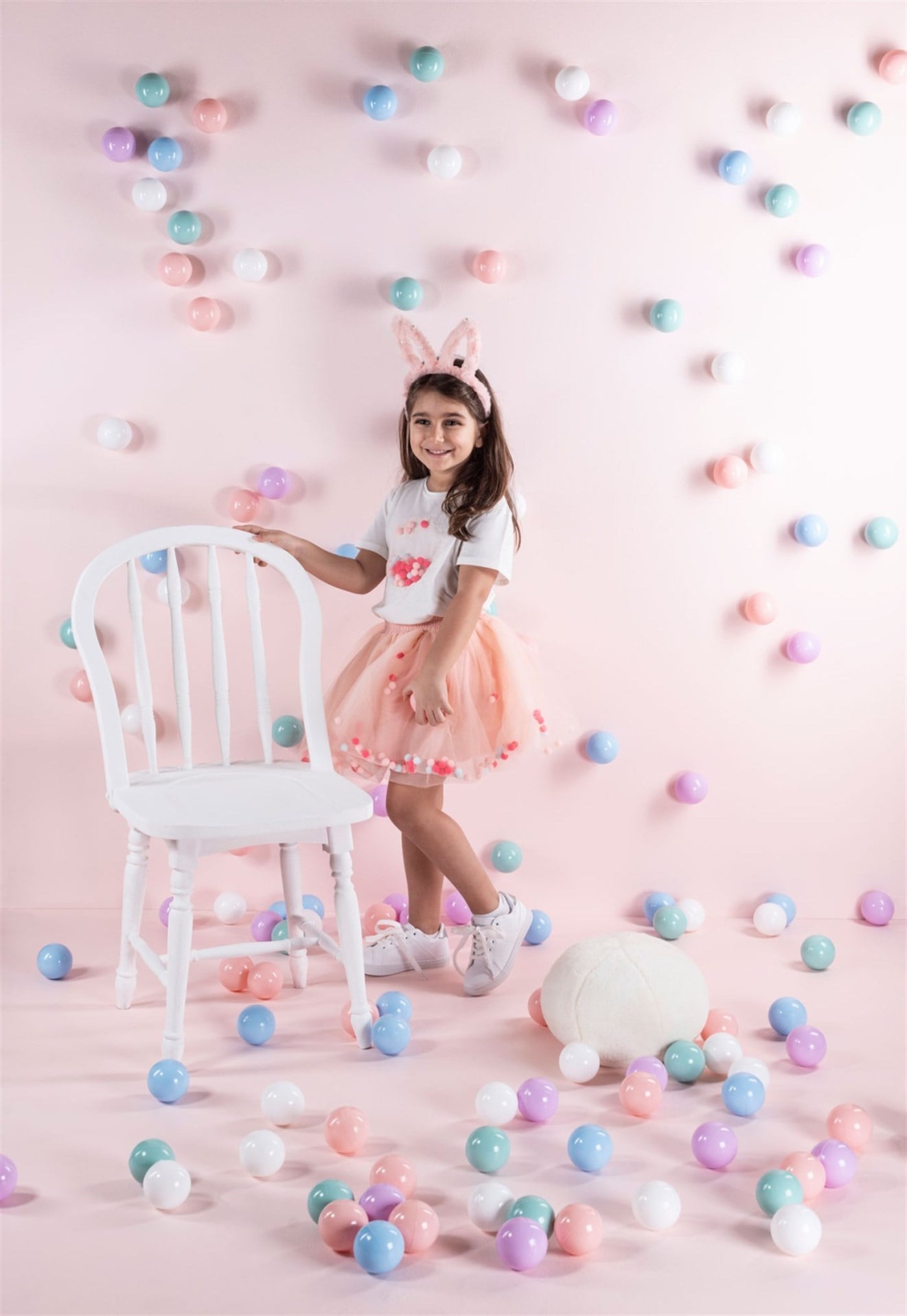 La Pomponnette tütülü etek Somon