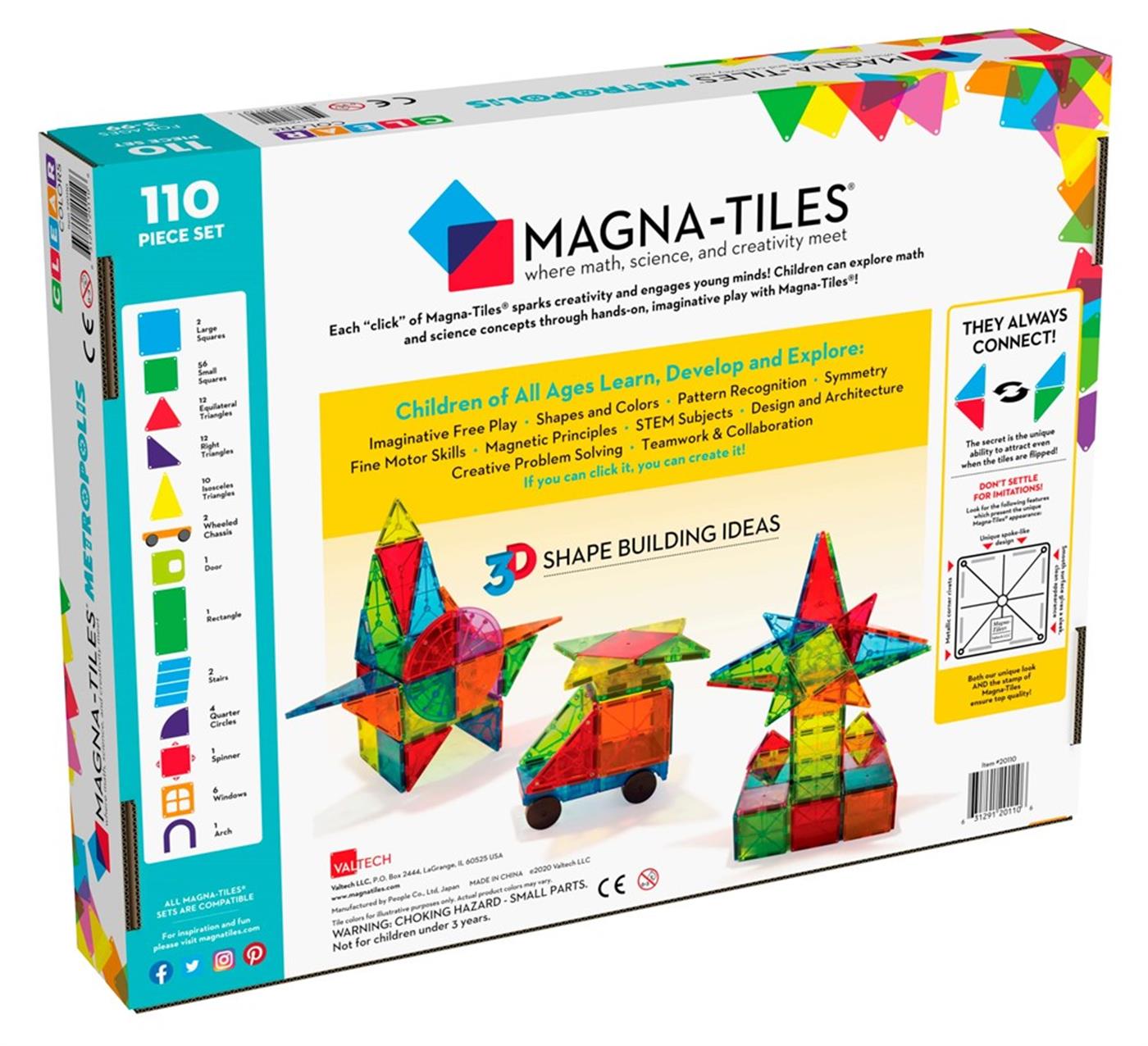 Magna-Tiles Metropolis 110 parça