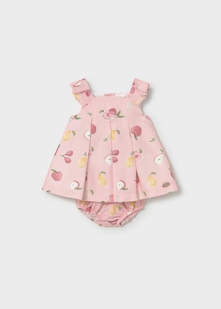 Mayoral Keten Elbise Pembe