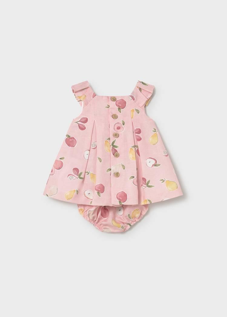 Mayoral Keten Elbise Pembe