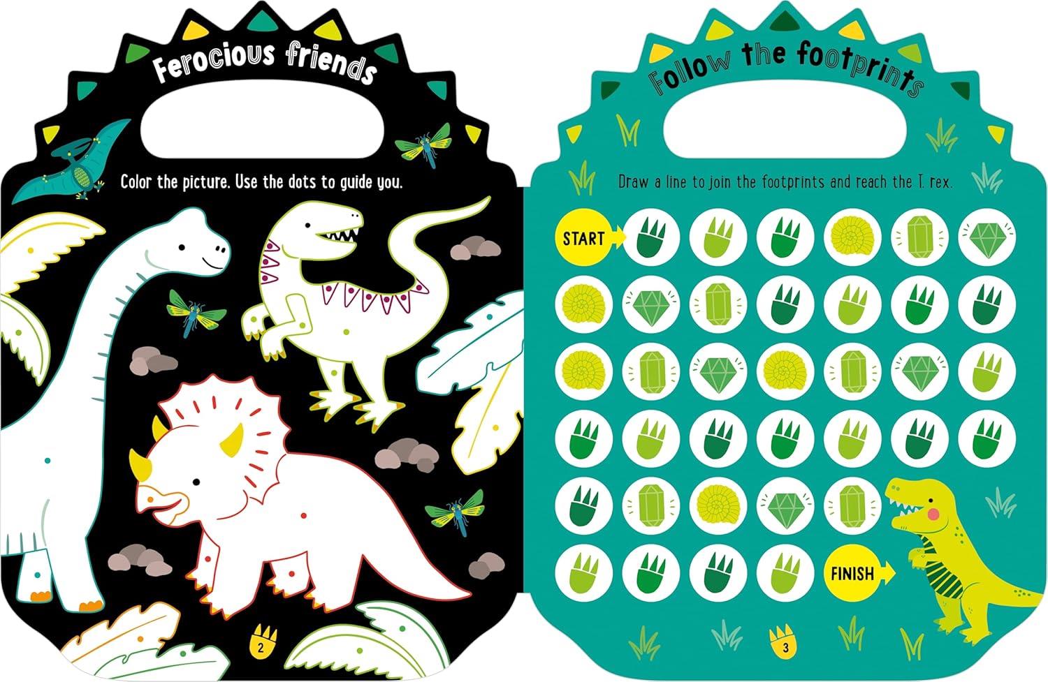 MBI - Shiny Stickers My Green and Scaly Dinosaur Activity Book