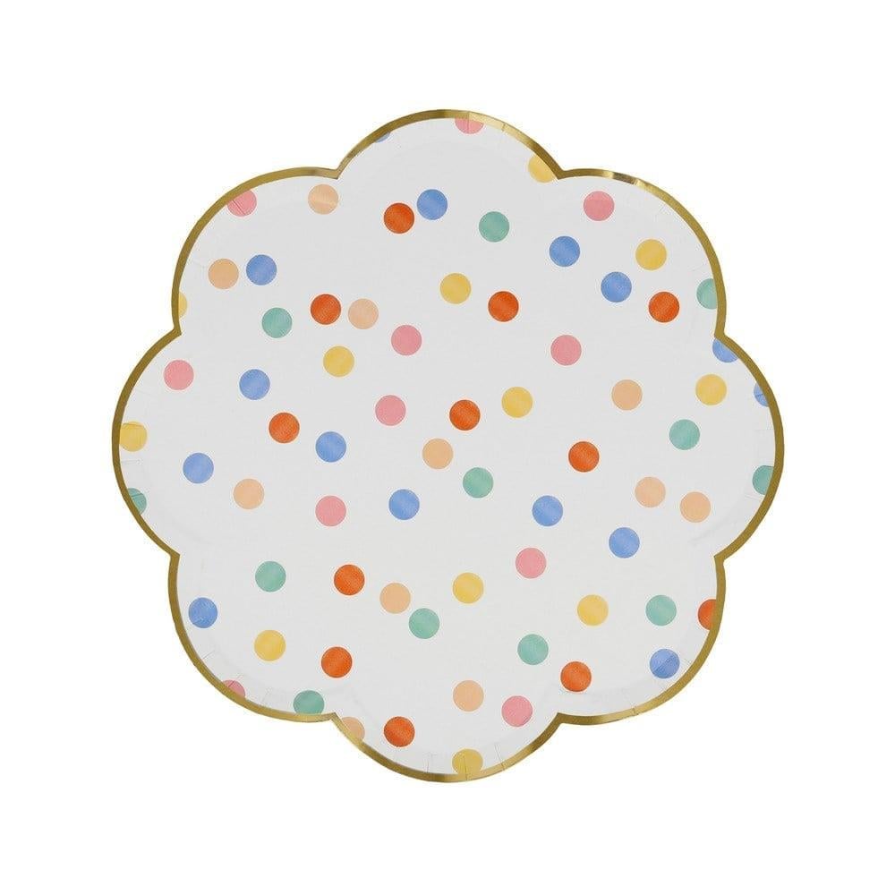 Meri Meri - Colourful Pattern Side Plates - Renkli Desenler Tabaklar - 8li