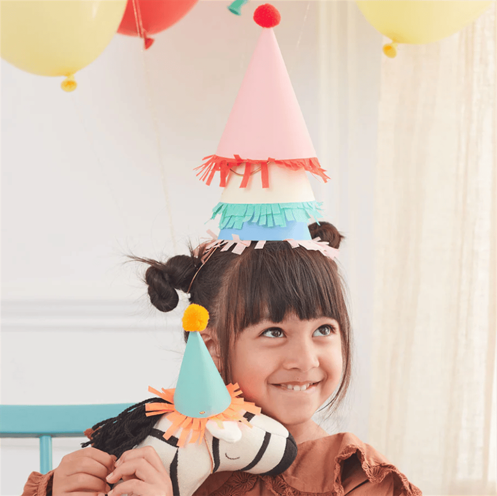 Meri Meri - Large Party Hats - Pon Ponlu Parti Şapkaları (L)