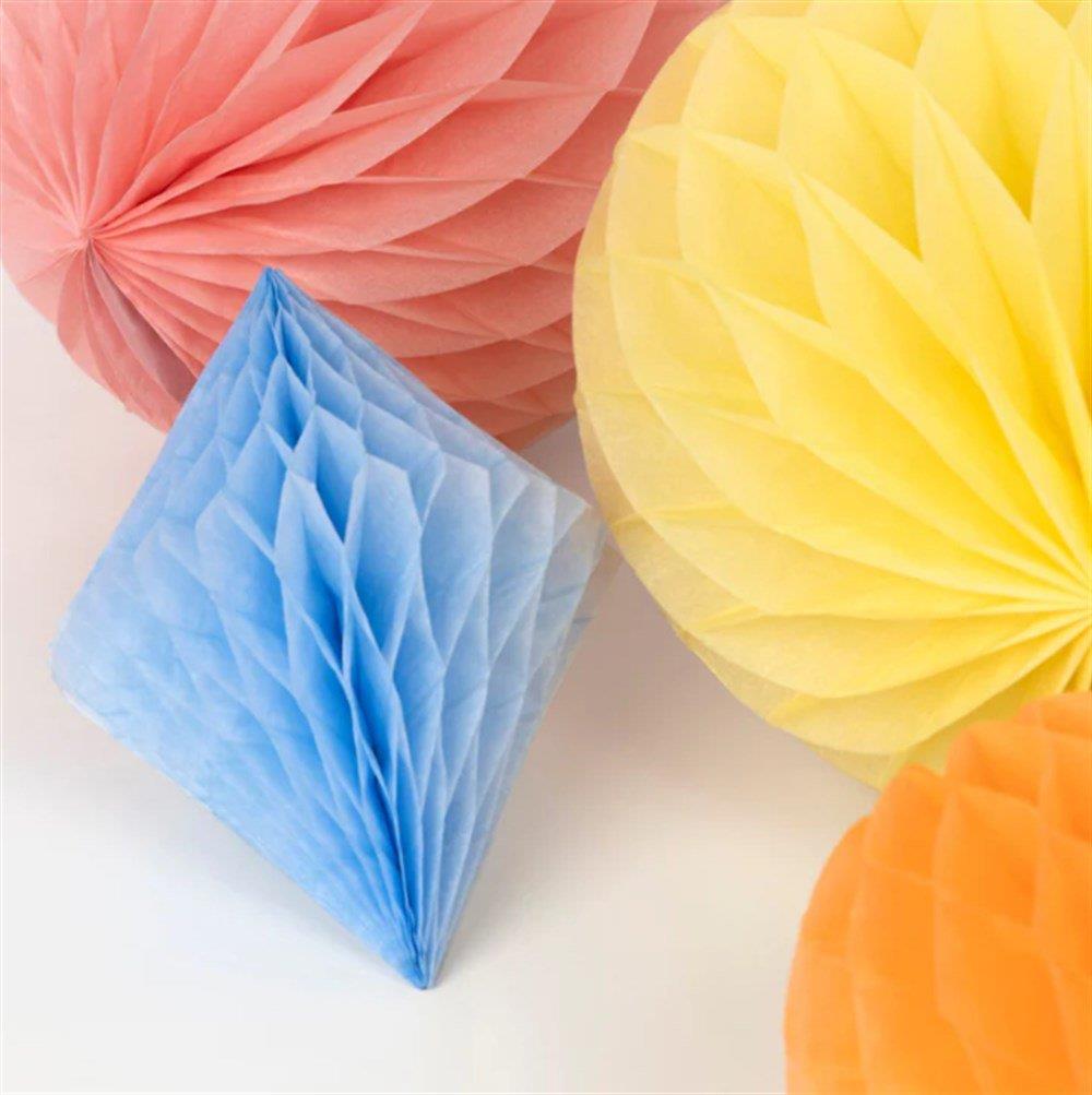 Meri Meri - Pastel Honeycomb Decoration Kit - Pastel Petek Dekor Kiti - 16lı