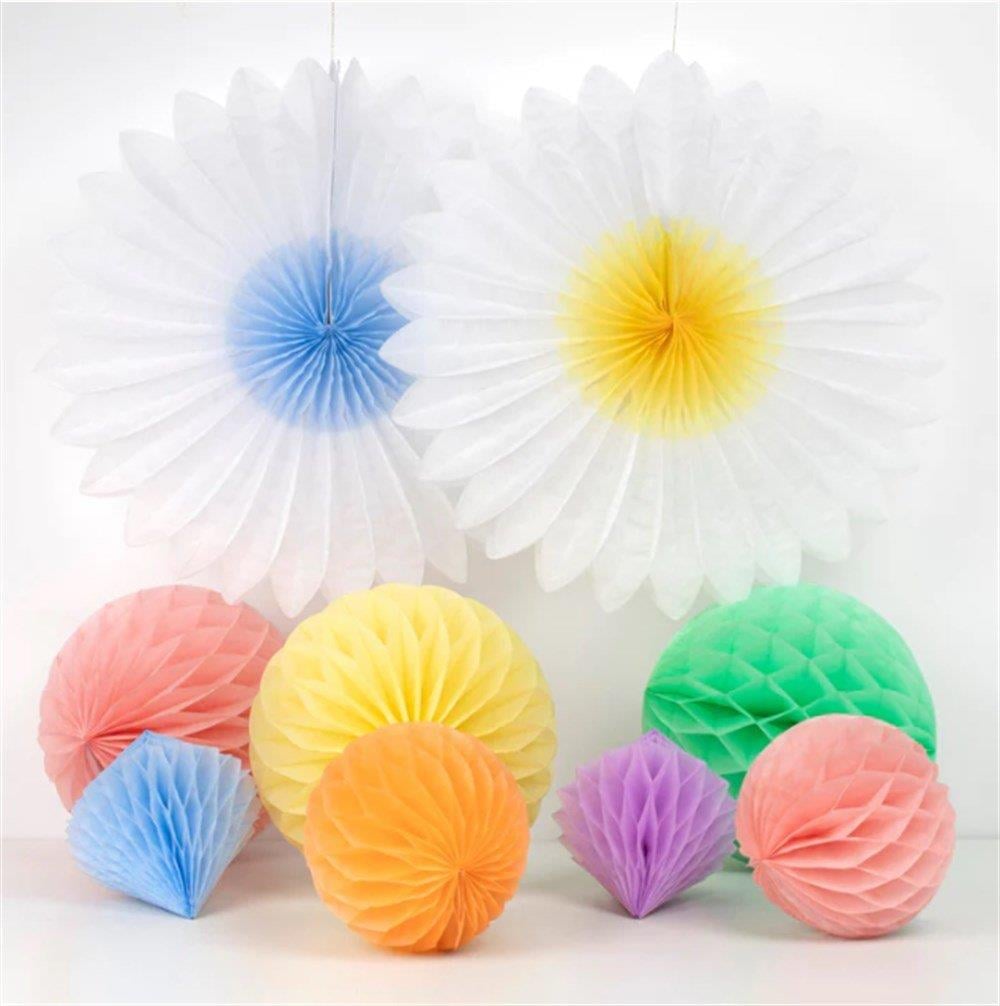 Meri Meri - Pastel Honeycomb Decoration Kit - Pastel Petek Dekor Kiti - 16lı