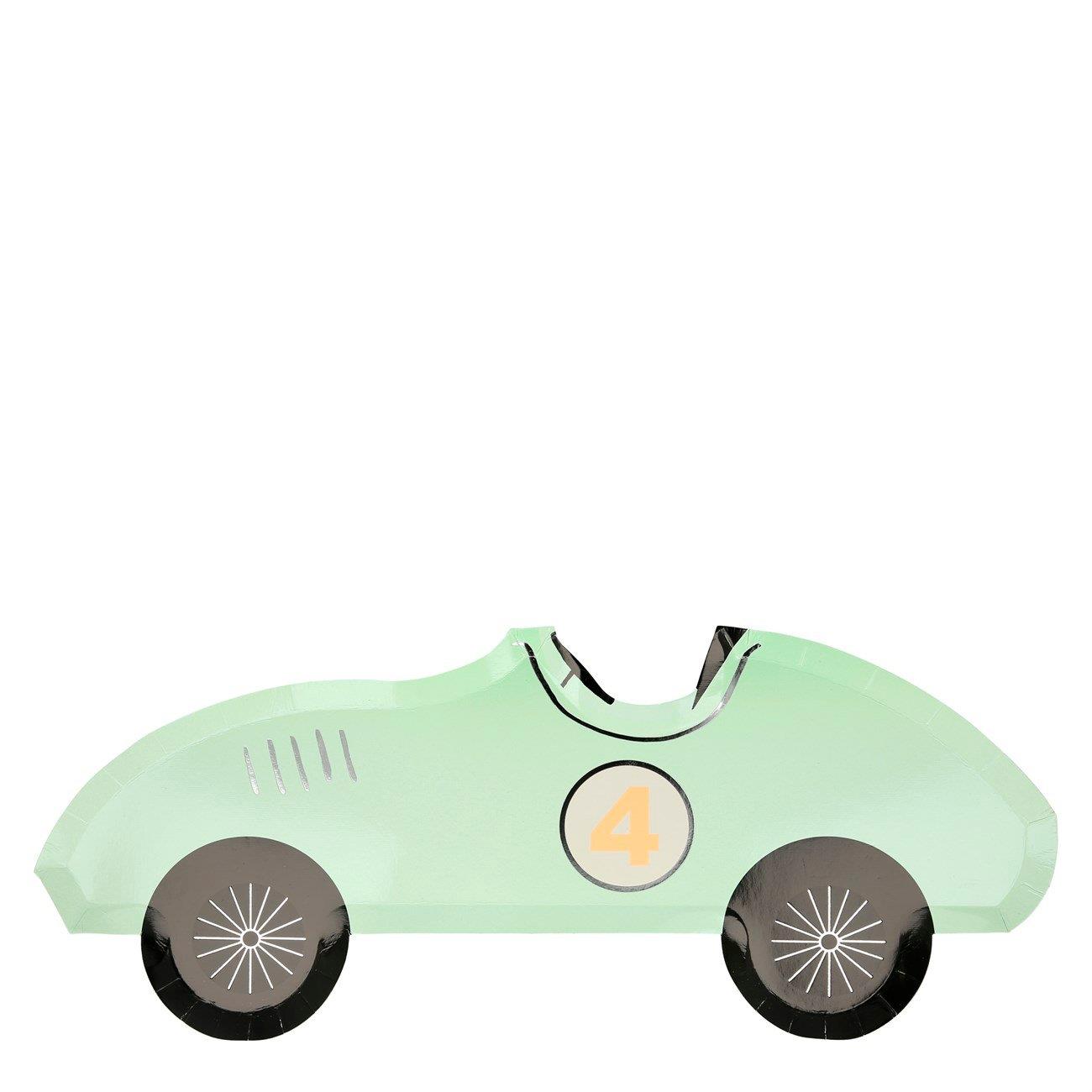 Meri Meri - Race Car Plates - Yarış Arabası Tabak - 8li