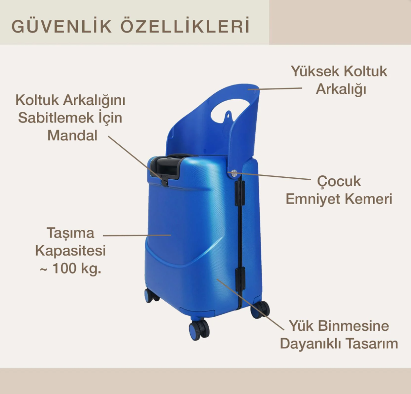 MiaMily Carry On Kabin Boy Valiz - Cobalt Blue