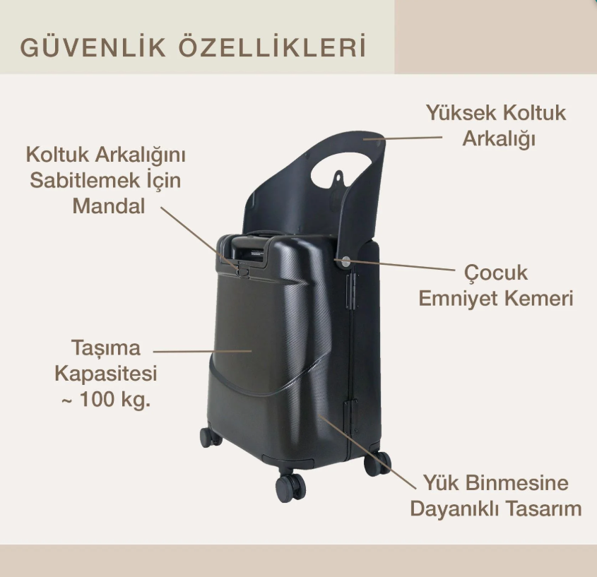 MiaMily Carry On Kabin Boy Valiz - Midnight Black