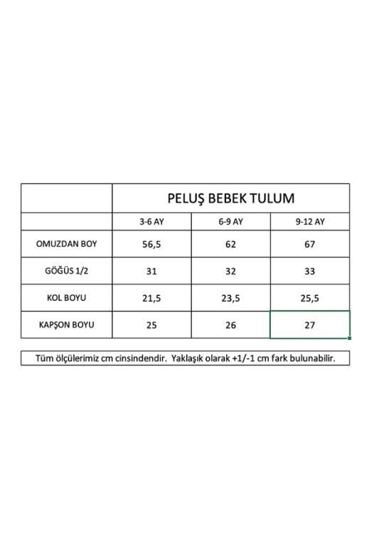 Miela Kids Kulaklı Peluş Tulum Caramel