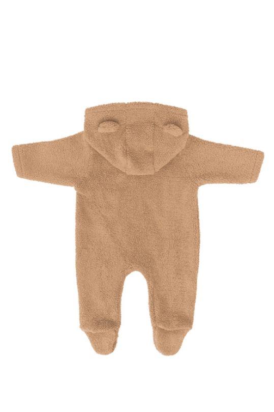 Miela Kids Kulaklı Peluş Tulum Caramel
