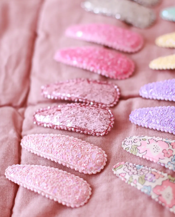 Mini & Kids Çıtçıtlı Toka Glitter Rose