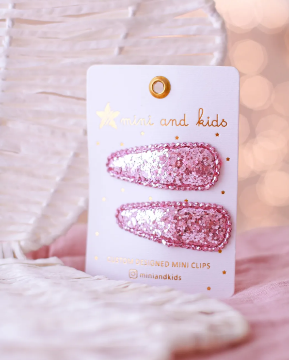 Mini & Kids Çıtçıtlı Toka Glitter Rose